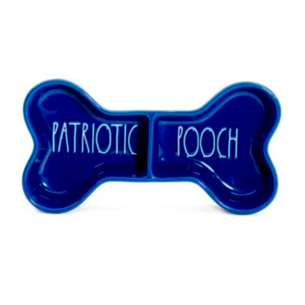 Rae Dunn Patriotic Pooch dish